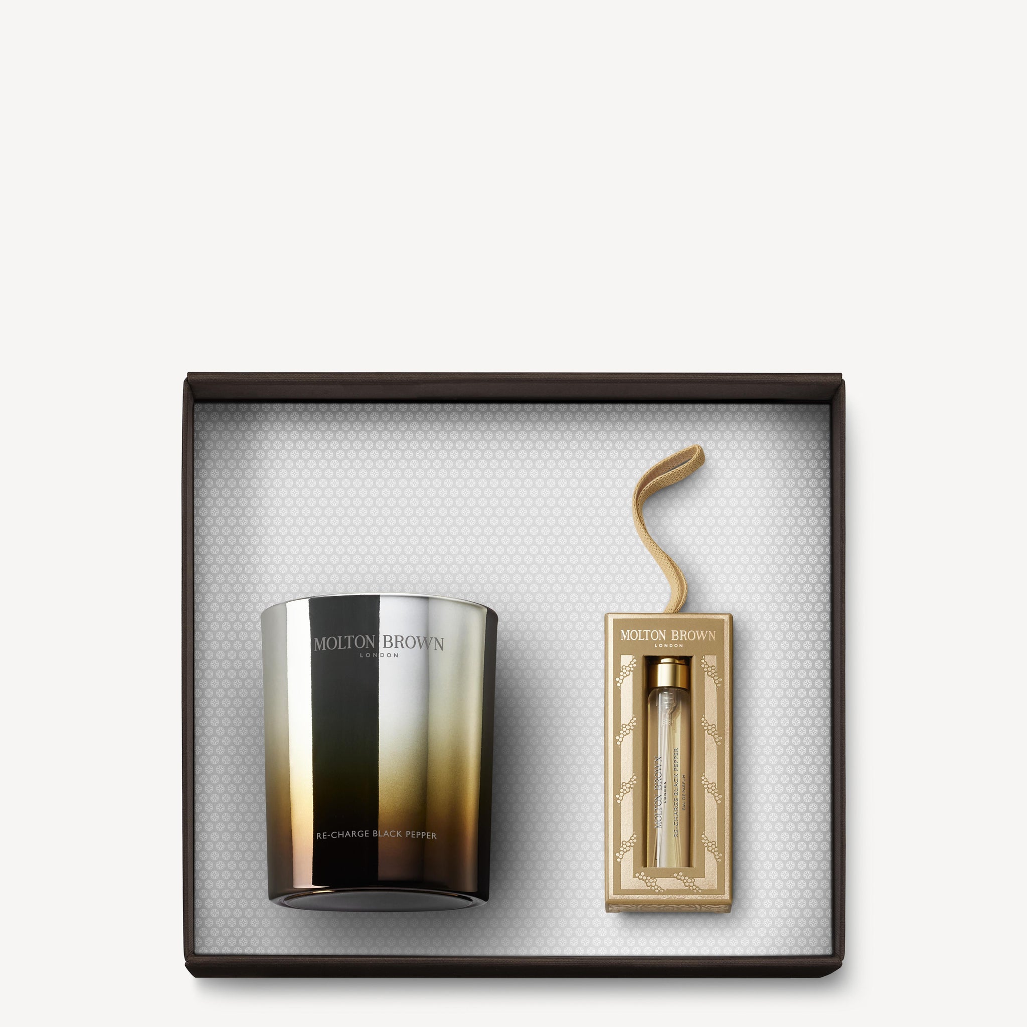 Re-charge Black Pepper Candela in Edizione Limitata & Fragrance Bauble Gift Set