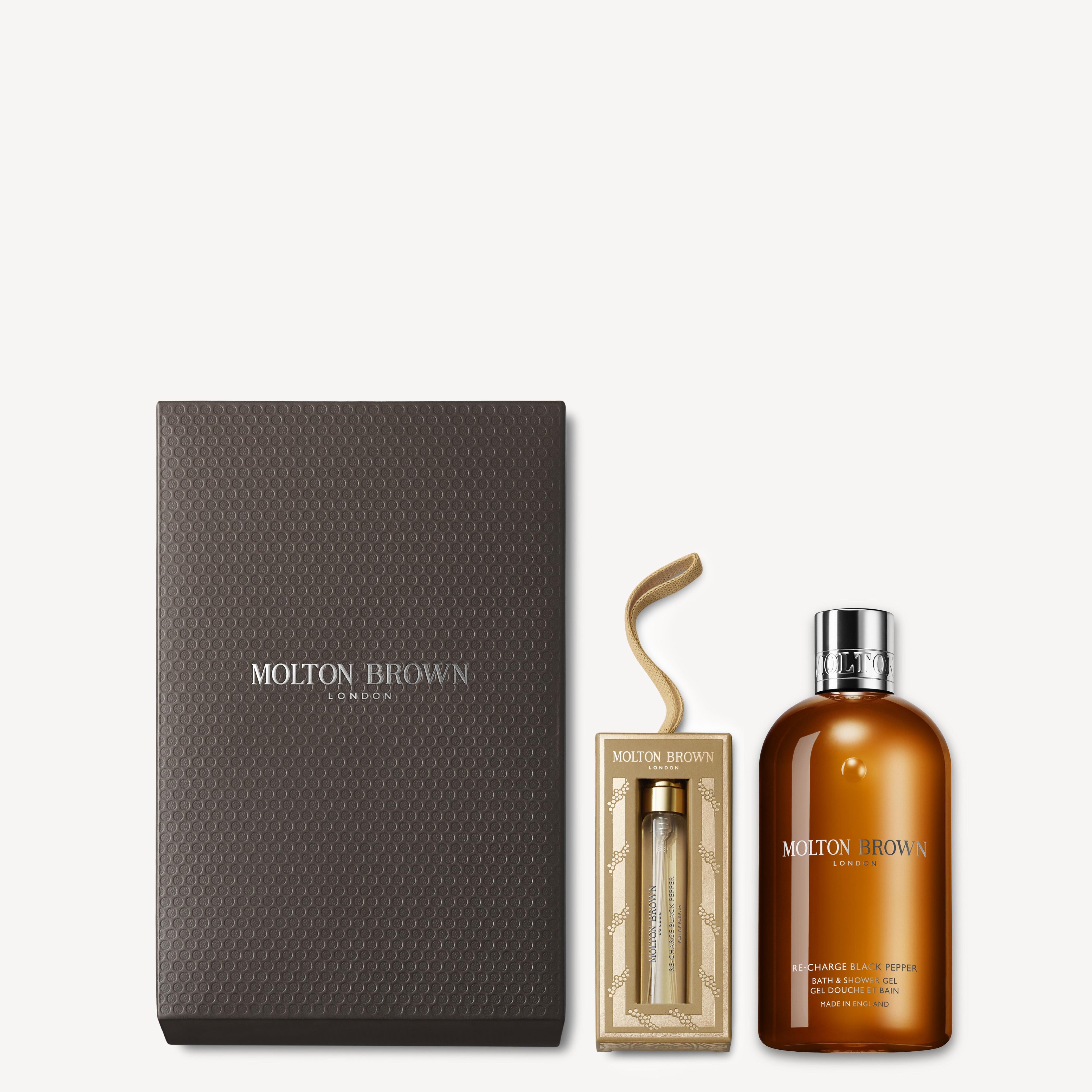 Re-charge Black Pepper Gel Doccia & Fragrance Bauble Gift Set